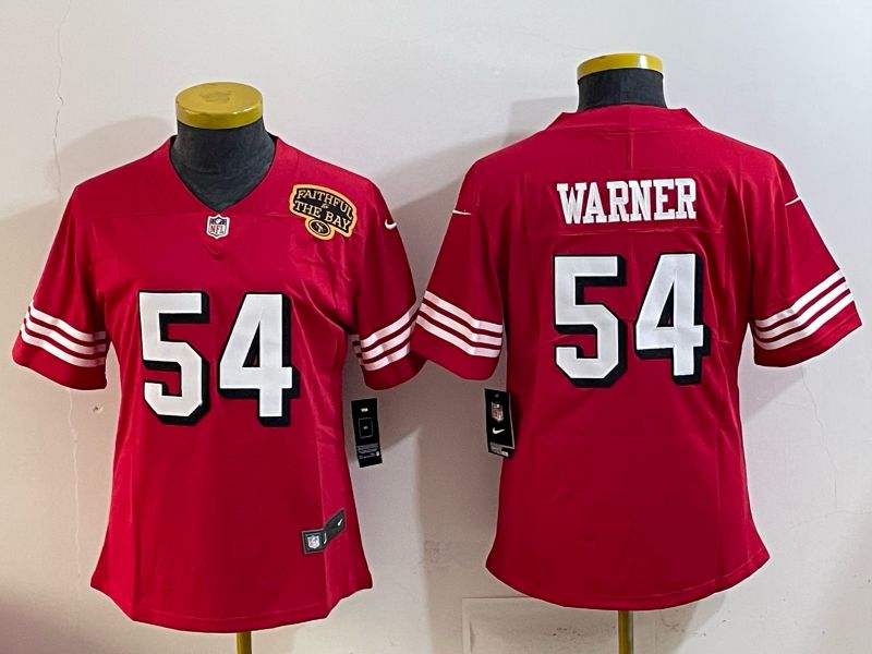 Youth 2025 San Francisco 49ers #54 Warner Red Nike Limited NFL Jersey style 003->youth nfl jersey->Youth Jersey